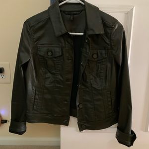 WHBM Coated Jacket leather sz 4 lk nw